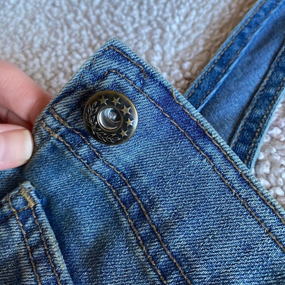 Free People Light Blue Wash Denim Shortalls - Picture 4 of 6